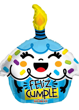 Globo Cupcake Feliz Cumple ConverUSA de 18 pulgadas