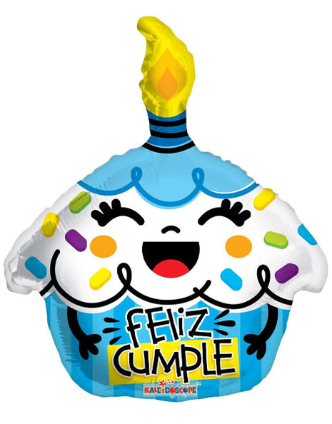 Globo Cupcake Feliz Cumple ConverUSA de 18 pulgadas