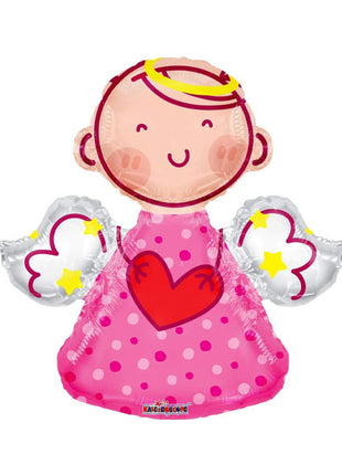 28in Conver USA Pink Baby Angel Balloon - Joker Party Supply