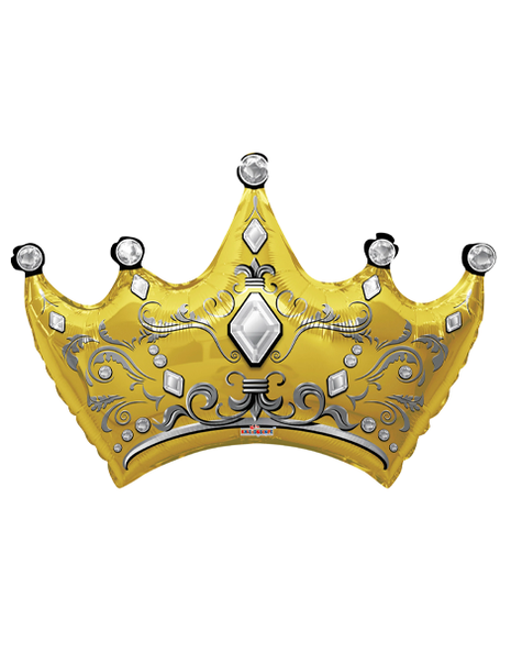 36in Conver USA Gold Crown Balloon - Joker Party Supply