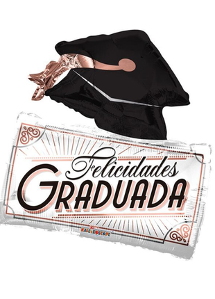 Globo ConverUSA Felicidades Graduada de 28 pulgadas