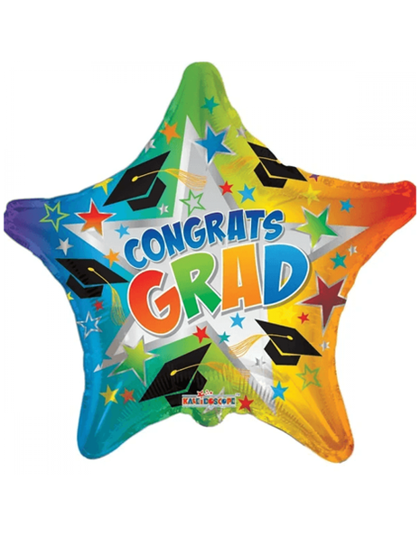 Globo ConverUSA Congrats Grad Rainbow Starburst de 36 pulgadas