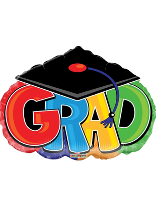 Globo de graduación ConverUSA de 28 pulgadas con birrete