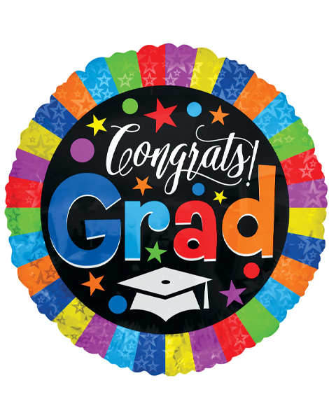 18in ConverUSA Multicolor Congrats Grad Balloon