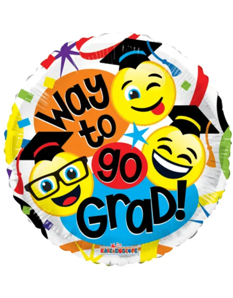 18in ConverUSA Way To Go Grad! Smiles Balloon