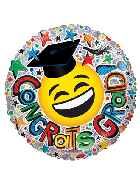 9in ConverUSA Congrats Grad Smiley Balloon