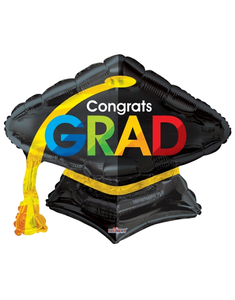 Globo de birrete de graduación de 28 pulgadas de ConverUSA Congratulations