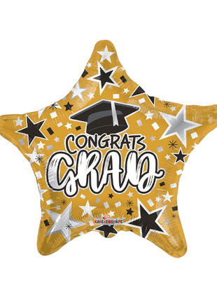 Globo de estrella dorada de 18 pulgadas ConverUSA "Felicidades Graduado"