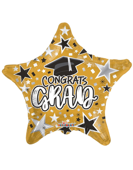 Globo de estrella dorada de 18 pulgadas ConverUSA "Felicidades Graduado"
