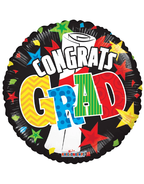 18in ConverUSA Grad Banner & Stars Balloon