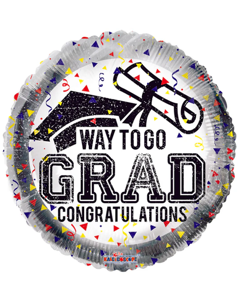 Globo de felicitación de graduación "Way To Go" de ConverUSA de 18 pulgadas