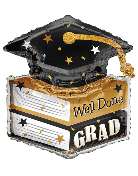 12in ConverUSA Books & Grad Cap Balloon
