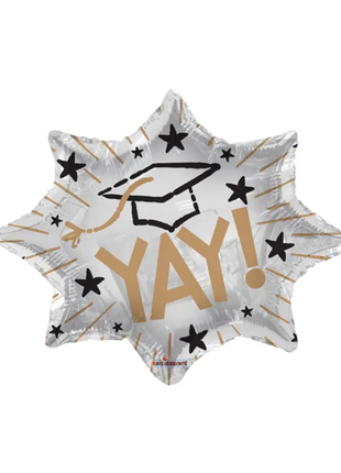 Globo ConverUSA Yay Congrats Grad Burst de 18 pulgadas