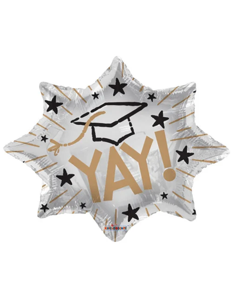 Globo ConverUSA Yay Congrats Grad Burst de 18 pulgadas