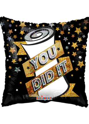 Globo holográfico "You Did It" de 4 pulgadas de ConverUSA (requiere sellado térmico)