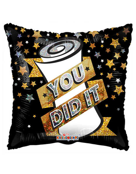 Globo holográfico "You Did It" de 4 pulgadas de ConverUSA (requiere sellado térmico)