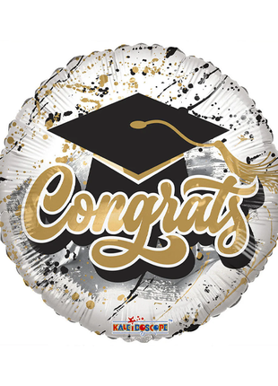 Globo ConverUSA Congrats Splash Grad Hat de 4 pulgadas (se requiere sellado térmico)