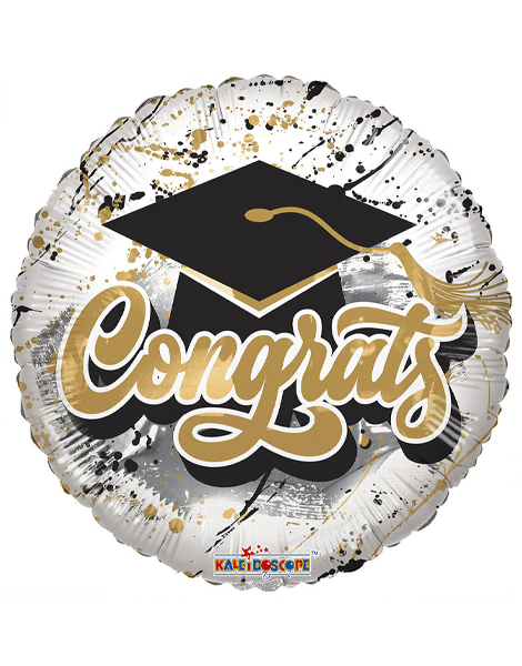 4in ConverUSA Congrats Splash Grad Hat Balloon