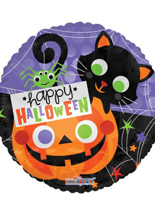 Globo de gato y calabaza de 18 pulgadas ConverUSA Happy Halloween