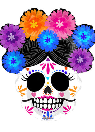 Globo Catrina con flores de 22 pulgadas de ConverUSA