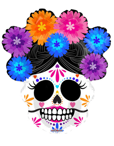 Globo Catrina con flores de 22 pulgadas de ConverUSA