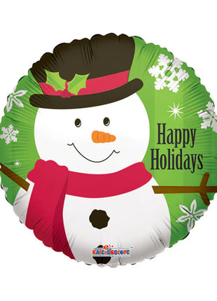18in ConverUSA Happy Holidays Snowman Balloon