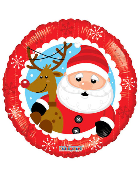 18in ConverUSA Santa & Reindeer Balloon