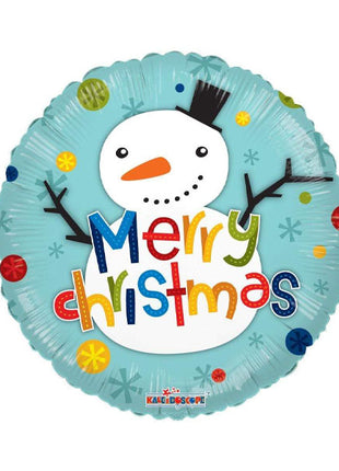 18in ConverUSA Merry Christmas Snowman Balloon