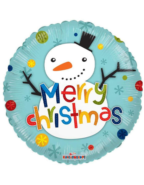 18in ConverUSA Merry Christmas Snowman Balloon