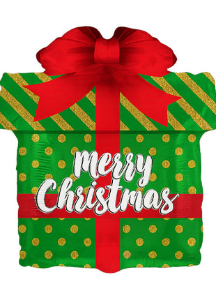 18in Anagram Merry Christmas Present Balloon