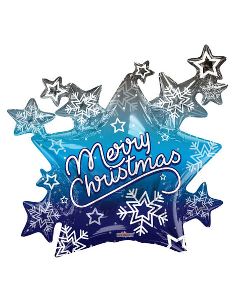 36in ConverUSA Merry Christmas Stars Balloon