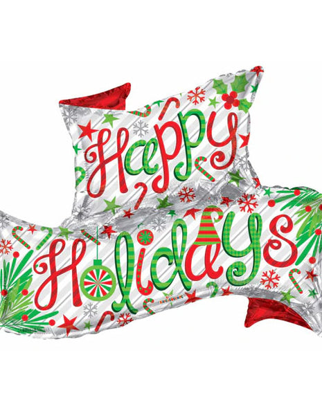 36in ConverUSA Happy Holidays Banner Balloon