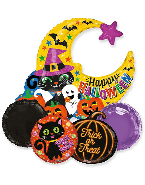 ConverUSA Cat And Pumpkin Bouquet Balloons 5pc