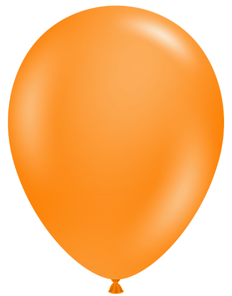 11in Tuftex Crystal Tangerine 100 Ct - Joker Party Supply
