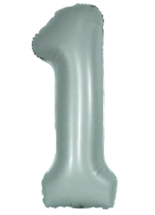 34in DecoChamp Eucalyptus Number 1 Balloon - Joker Party Supply