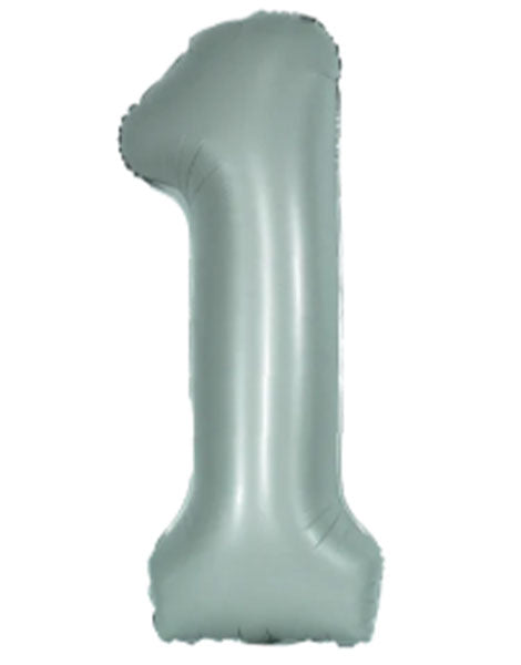 34in DecoChamp Eucalyptus Number 1 Balloon - Joker Party Supply