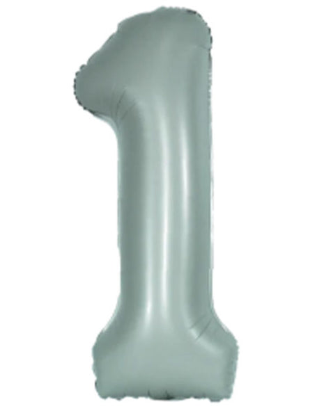 34in DecoChamp Eucalyptus Number 1 Balloon - Joker Party Supply