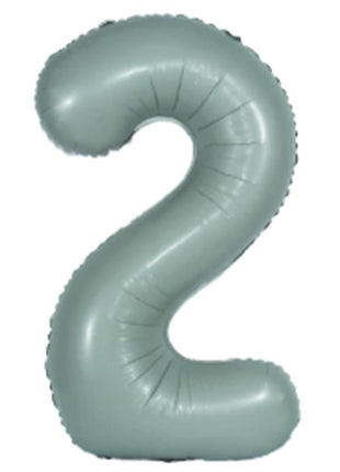 34in DecoChamp Eucalyptus Number 2 Balloon - Joker Party Supply