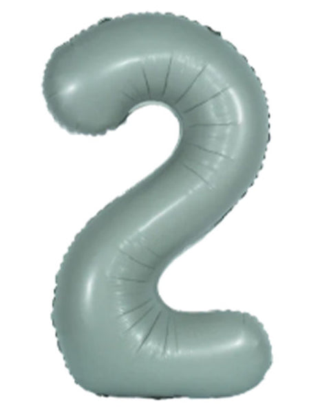 34in DecoChamp Eucalyptus Number 2 Balloon - Joker Party Supply