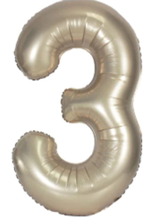 34in DecoChamp Champagine Number 3 Balloon - Joker Party Supply