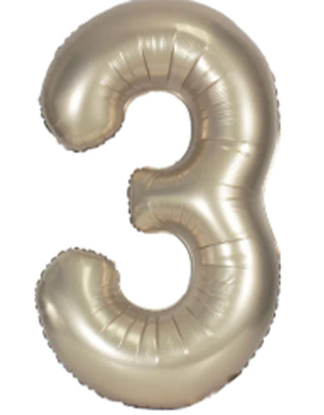34in DecoChamp Champagine Number 3 Balloon - Joker Party Supply