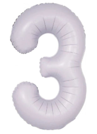 34in DecoChamp Lilac Number 3 Balloon - Joker Party Supply