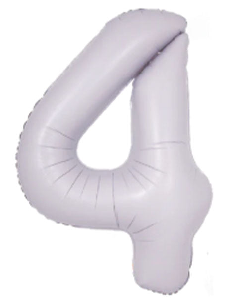 34in DecoChamp Lilac Number 4 Balloon - Joker Party Supply