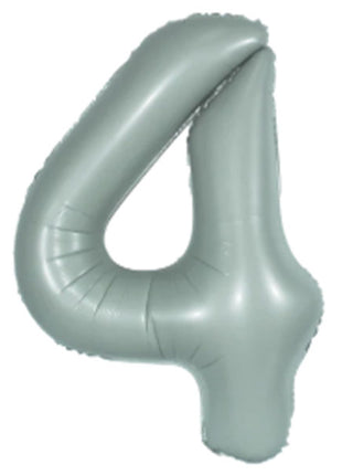 34in DecoChamp Eucalyptus Number 4 Balloon - Joker Party Supply