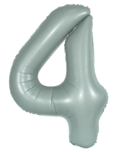 34in DecoChamp Eucalyptus Number 4 Balloon - Joker Party Supply