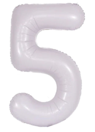 34in DecoChamp Lilac Number 5 Balloon - Joker Party Supply