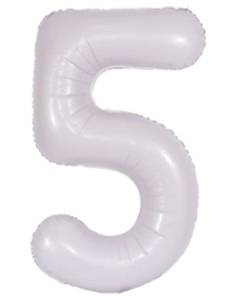 34in DecoChamp Lilac Number 5 Balloon - Joker Party Supply