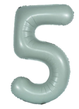 34in DecoChamp Eucalyptus Number 5 Balloon - Joker Party Supply