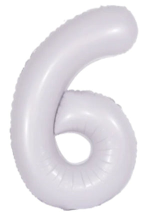 34in DecoChamp Lilac Number 6 Balloon - Joker Party Supply