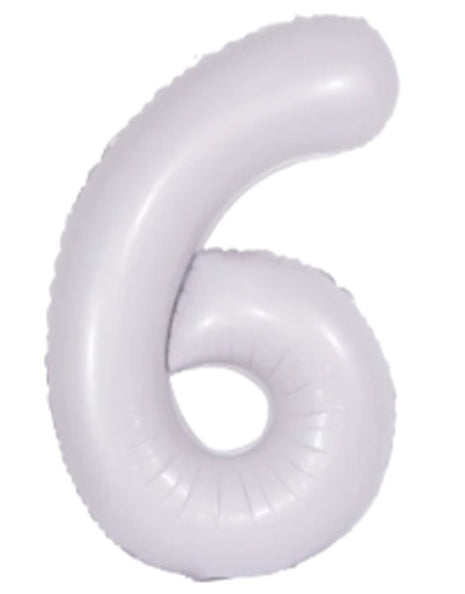 34in DecoChamp Lilac Number 6 Balloon - Joker Party Supply